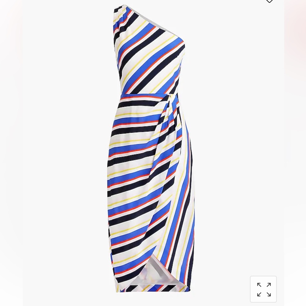 J. Crew Silk one-shoulder dress style L6388 Sz 0 NWT